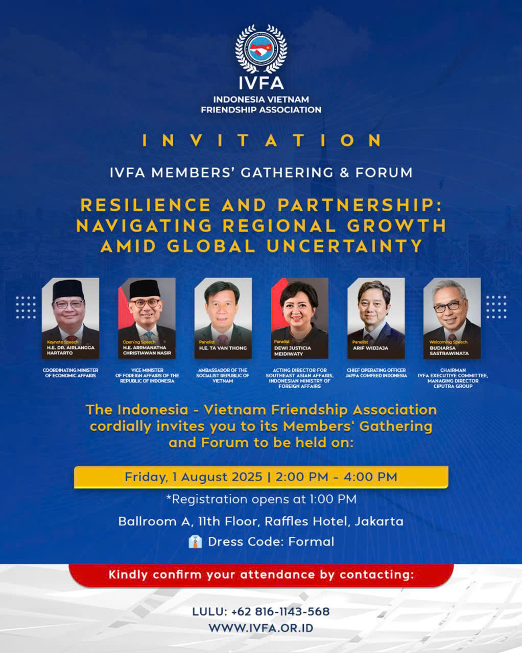 *Official Invitation – IVFA Members’ Gathering & Forum* 🇮🇩🤝🇻🇳